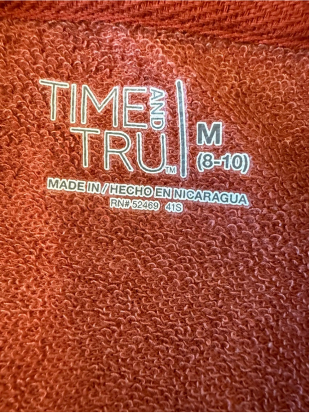 Time and Tru Women's Soft Pullover sweatshirt Size M Rust - Picture 6 of 6